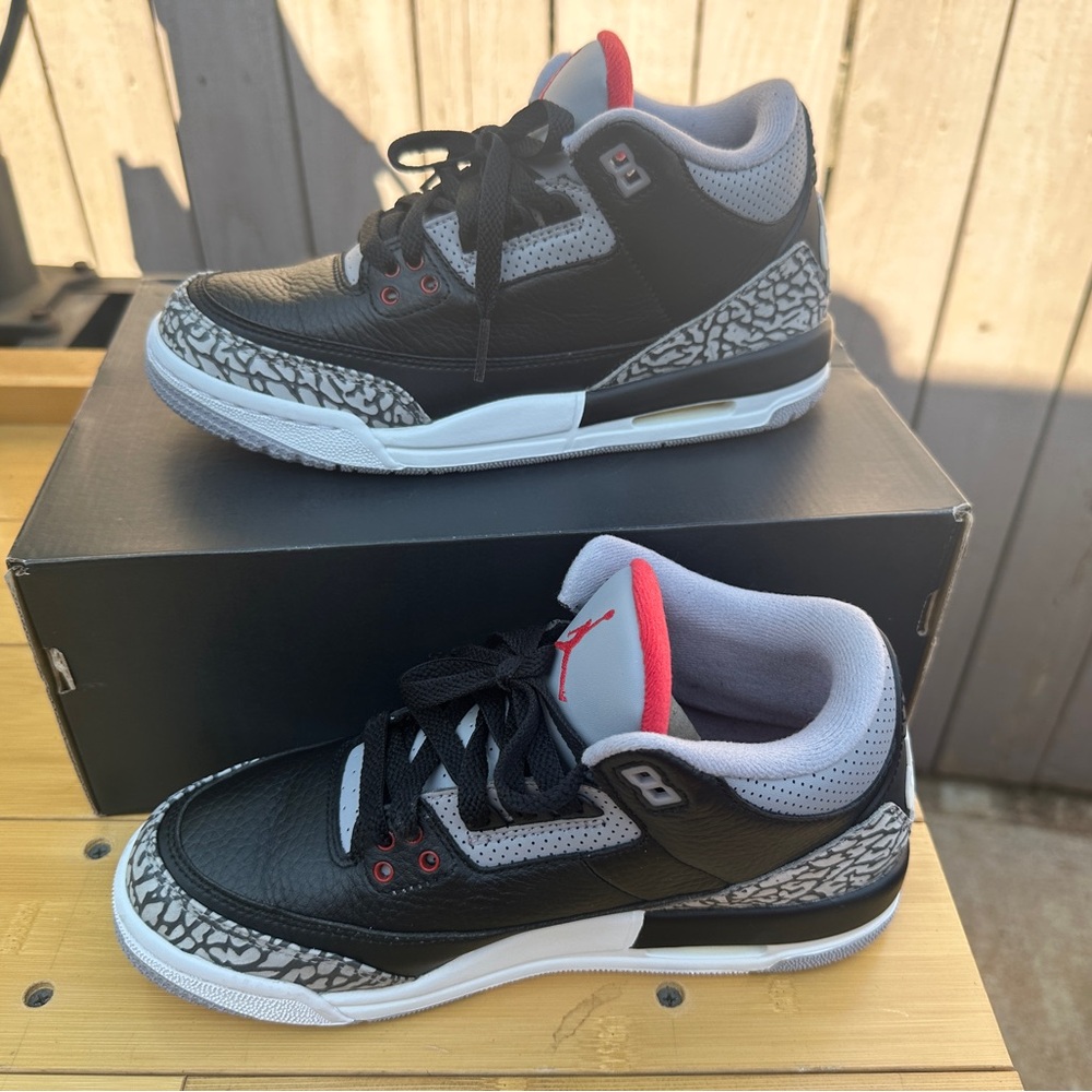 Air Jordan 3 Retro OG BG Black Cement 2018 size 6Y - Picture 4 of 11